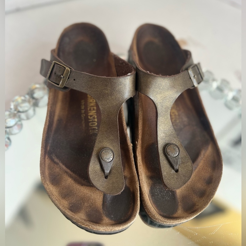 Birkenstock Metallic Brown Sandals size 6